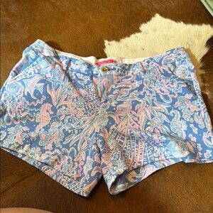 Lilly Pulitzer High Waist Blue and Pink Shorts